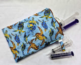 Turtles Syringe Tote, Ready to Ship.
