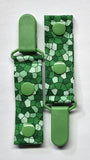 Cord Clip - Green Mosaic. Single Clip, Ready to Ship.