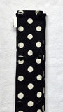 43" Black and White Dot Cord Keeper.  Ready to Ship.