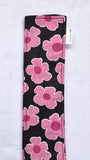30" Black Pink Floral Cord Keeper.  Ready to Ship.
