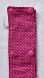 46" Pink Small Dot Cord Keeper.  Ready to Ship.
