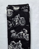 59" Black Motorcycle WIDE Cord Keeper, Insulated.  Ready to Ship.