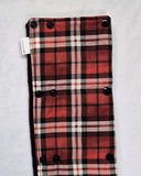 69" Red Plaid WIDE Cord Keeper, Insulated.  Ready to Ship.