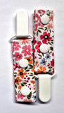 Cord Clip - Pink Floral. Single Clip, Ready to Ship.
