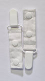 Cord Clip - White on White Dots. Single Clip, Ready to Ship.