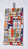 Plaid size Large Insulated Feeding Pump Bag Cover / IV bag cover. Ready to ship.