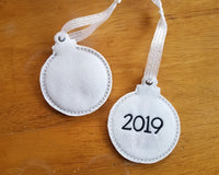 Liver Embroidered Christmas Ornament