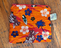 Surf's Up Double-Sided Waterproof Zip Pouch. Ready to Ship.