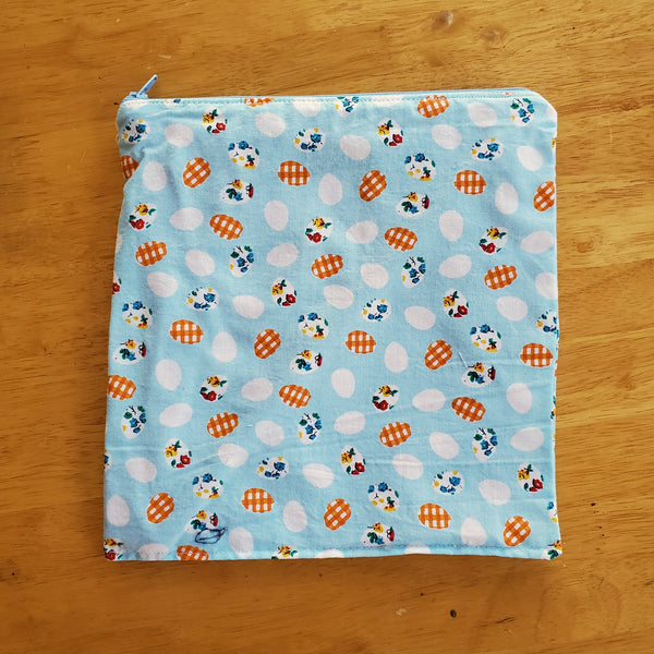 Eggs Small Waterproof Zip Pouch / Wet Bag - Ready to Ship.