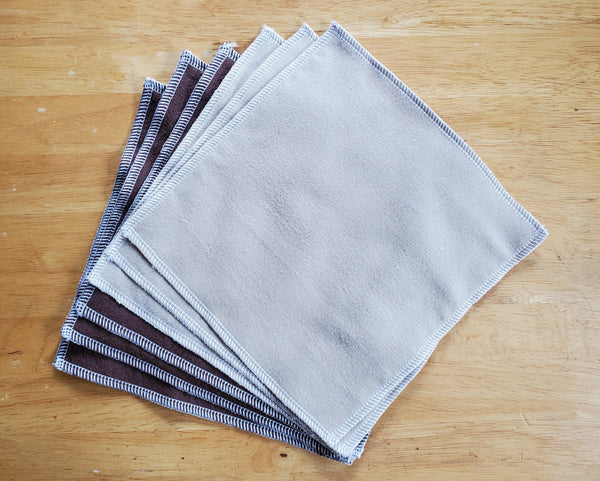 Cloth Wipes Set of Six - Neutral Solids