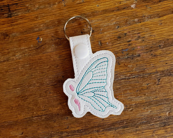 Semicolon Butterfly Keychain