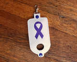 Awareness Ribbon Keychain Hand Sanitizer Holder - Any color
