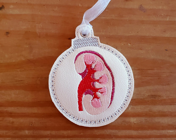 Kidney Embroidered Christmas Ornament