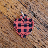 Red Buffalo Plaid Heart Shaped Quarter Keeper - Coin Keeper