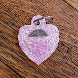 Pink Pebbled Shaped Quarter Keeper - Coin Keeper