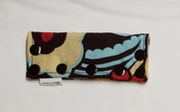 Bold Flowers on Brown Feeding Tube Connector Cover. Ready to Ship.