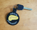 Anatomical Pancreas Keychain - with or without custom text - two sizes.