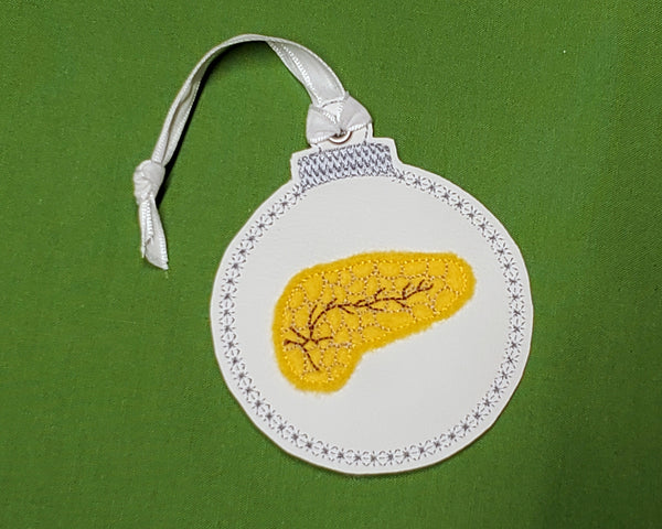 Pancreas Embroidered Christmas Ornament
