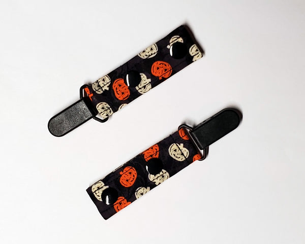 Pumpkins Halloween Tubie Clips, Cord Clips. Ready to Ship.