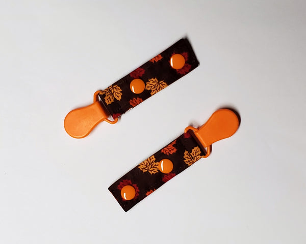 Autumn Leaves Tubie Clip, Cord Clip. Ready to Ship.