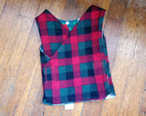 Santa and Plaid Winter / Christmas NICU smock. 5-8 lb. Ready to Ship.