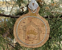 Nativity Embroidered Christmas Ornament