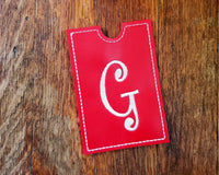Personalized Initial Embroidered Gift Card Holders / Business Card Holders