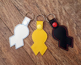 Awareness Ribbon Keychain - cut out. Any color ribbon.