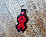 Awareness Ribbon Keychain - cut out. Any color ribbon.