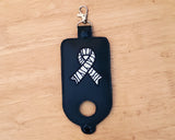 Zebra Ribbon Keychain Hand Sanitizer Holder - Any color