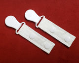 White on White Snowflake Tubie Clips, Cord Clips. Ready to Ship.