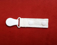 White on White Snowflake Tubie Clips, Cord Clips. Ready to Ship.