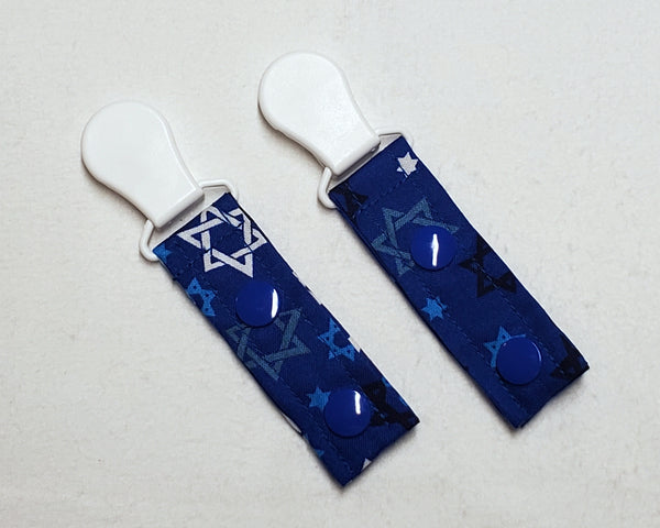 Star of David Tubie Clips, Cord Clips. Ready to Ship.