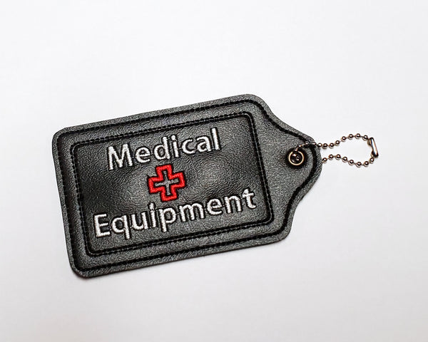 Black Medical Equipment Luggage Tag