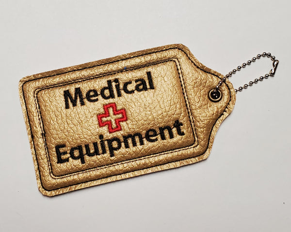 Gold Medical Equipment Luggage Tag