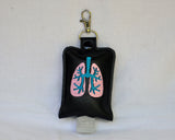 Anatomical Lungs Keychain Hand Sanitizer Holder