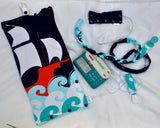 SET of Custom Made Feeding Tube Accessories - Insulated Feeding Pump Bag Cover, Cord Clip, Connector Cover, Cord Keeper