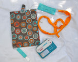 SET of Custom Made Feeding Tube Accessories - Insulated Feeding Pump Bag Cover, Cord Clip, Connector Cover, Cord Keeper