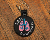 Anatomical Lungs Keychain - with or without custom text - two sizes.