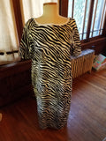 Size Small Zebra Stripe Hospital Gown, Ready to Ship.