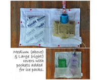SET of Custom Made Feeding Tube Accessories - Insulated Feeding Pump Bag Cover, 2 Cord Clips, Connector Cover