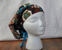 Custom Made Scrub Cap, Surgical Cap. Pixie/Ponytail Style. Covers long hair. Religious headcovering. Personalization Available.