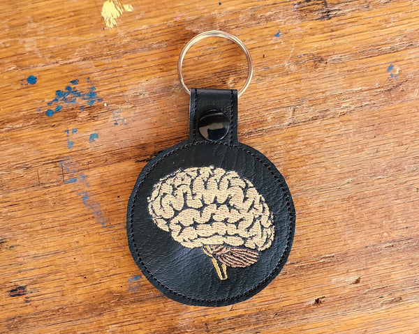 Anatomical Brain Keychain - with or without custom text - two sizes ...