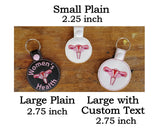 Anatomical Uterus/Vagina Keychain - with or without custom text - two sizes.