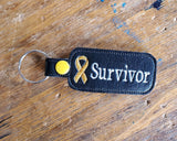 Survivor Ribbon Keychain - Personalized - Any color ribbon.