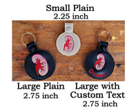 Anatomical Kidney Keychain - with or without custom text - two sizes