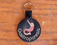Anatomical Stomach Keychain - with or without custom text - two sizes