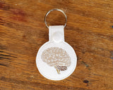 Anatomical Brain Keychain - with or without custom text - two sizes.