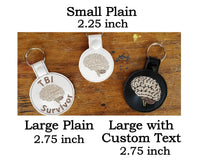 Anatomical Brain Keychain - with or without custom text - two sizes.