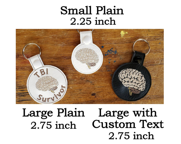 Anatomical Brain Keychain - with or without custom text - two sizes ...